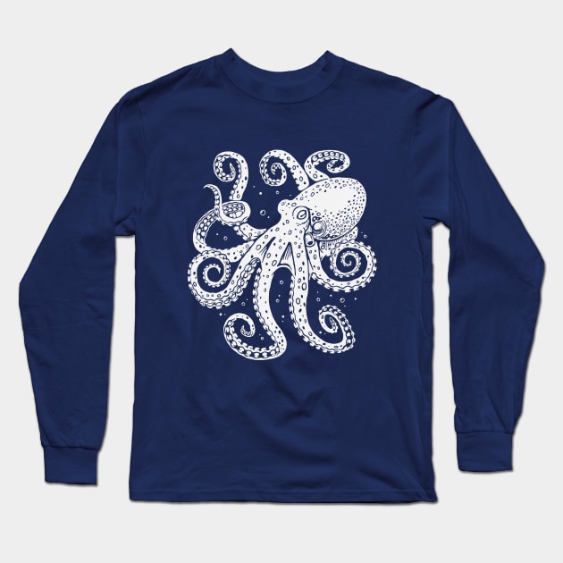 Sea Octopus Long Sleeve T-Shirt by Dima Kruk